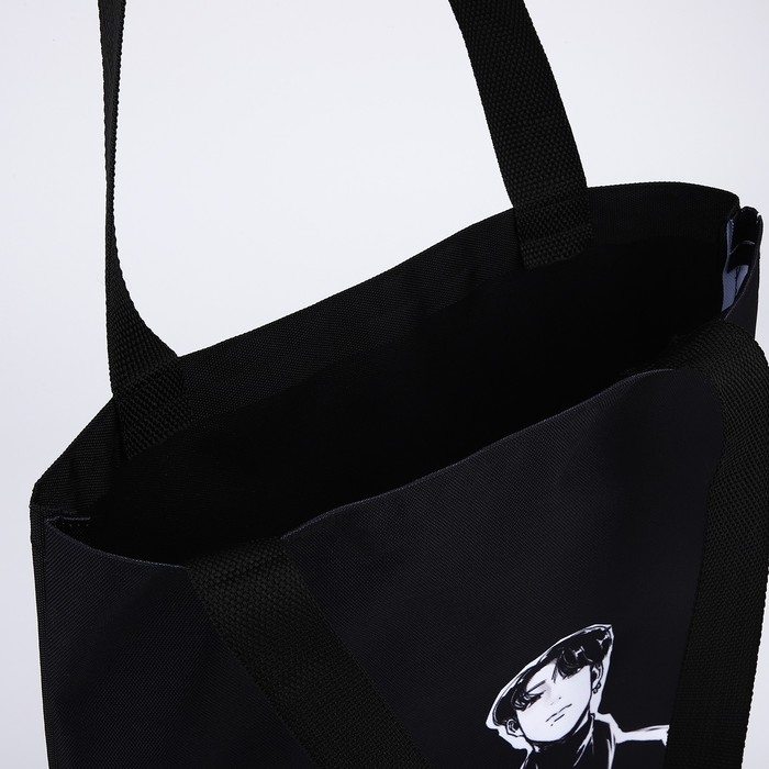 Шопер «Корея», 35х0.5х40 см, отдел без молнии, без подклада, чёрный Шопер «Корея», 35х0.5х40 см, отдел без молнии, без подклада, чёрный