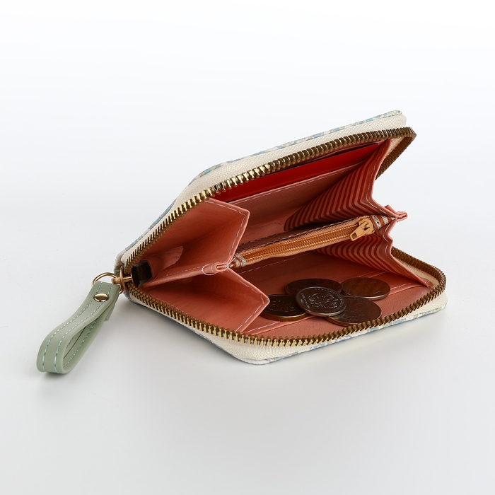 Кошелёк женский на молнии, цвет белый Кошелёк женский на молнии, цвет белый