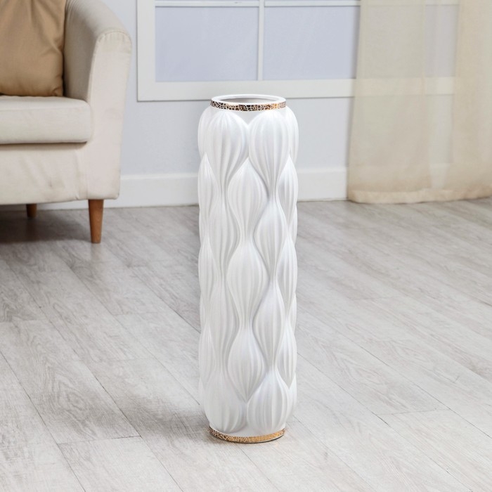 Ваза керамика напольная Ваза керамика напольная "Люче" 60 см, белый