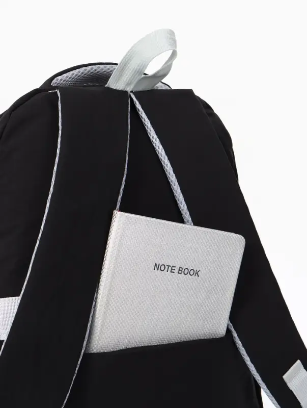 Рюкзак школьный &laquo;Зайчик&raquo;, однотонный, для девочки, 31&times;13&times;48 см, чёрный