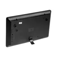 Часы электронные настенные, будильник, календарь, термометр, 20&times;3&times;33 см, красная индикация, черные