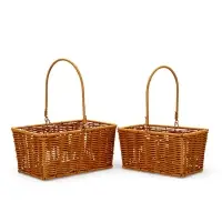 Набор корзин 2 шт 23х11х13  26х17х15 см ручка h=18/18 см металл каркас