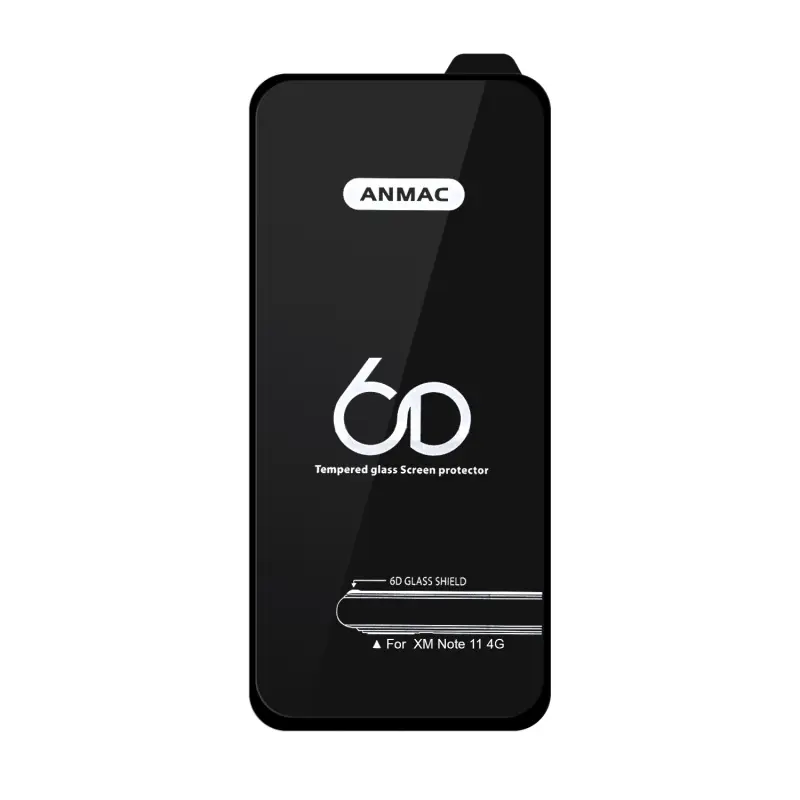 Защитное стекло Xiaomi Redmi Note 11 Anmac 6D Black без упаковки Арт. 1137395 (10 шт.уп.)