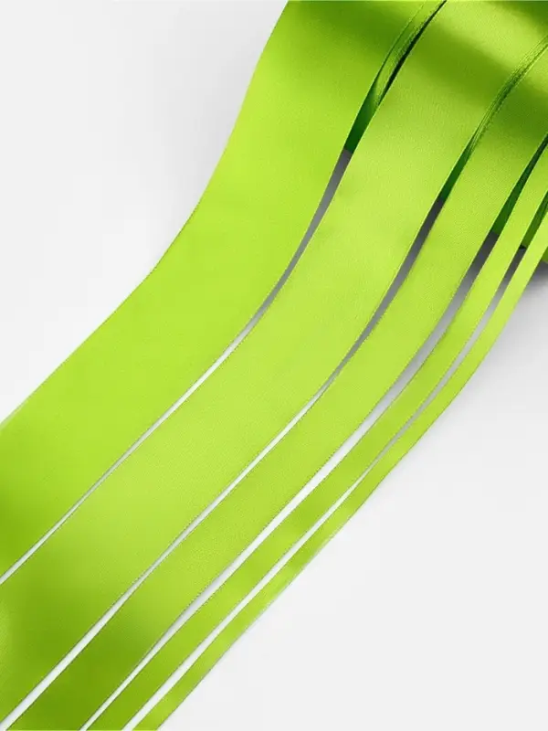 Атласная лента, набор 5 шт., 6/10/20/40/50 мм, 23&plusmn;1 м, светло-зелёная №184