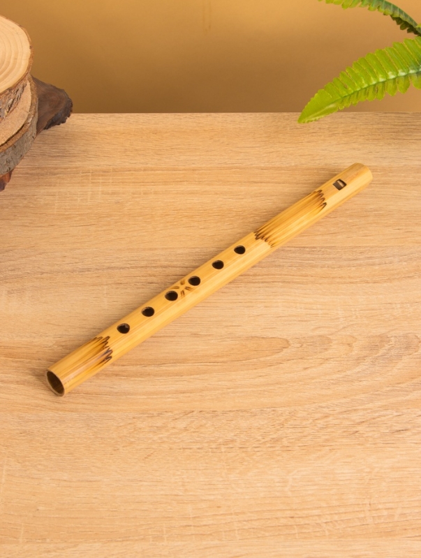 Сувенирный музыкальный инструмент  Сувенирный музыкальный инструмент "Флейта" бамбук, цв. бежевый, 30х2х2 см