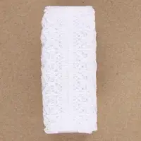 Кружево капроновое, 30 мм &times; 10 &plusmn; 1 м, цвет белый
