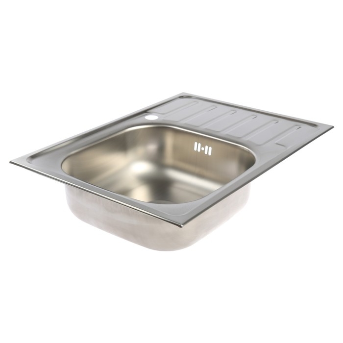 Мойка кухонная  Мойка кухонная "Владикс", врезная, с сифоном, 66х48 см, левая, нержавеющая сталь 0.6 мм