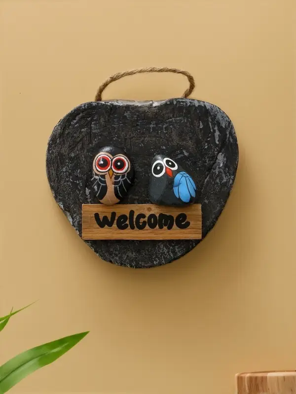 Панно WELCOME, 18×5×18 см, дерево, бежевое