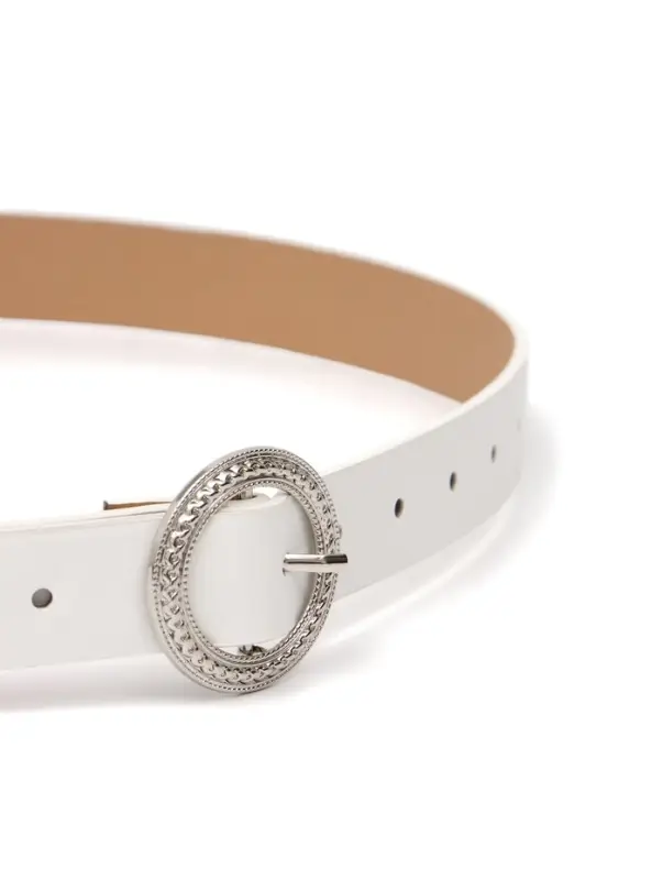 Ремень женский, 1 прокол, 3.5&times;110 см, без винта, белый