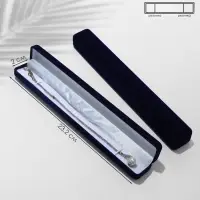 Футляр бархатный под браслет, цепочку, часы &laquo;Пенал&raquo;, 23.5&times;3 см, синий