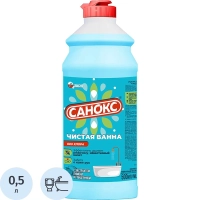 Средство для сантехники и чистки ванн  Санокс чистая ванна  500мл