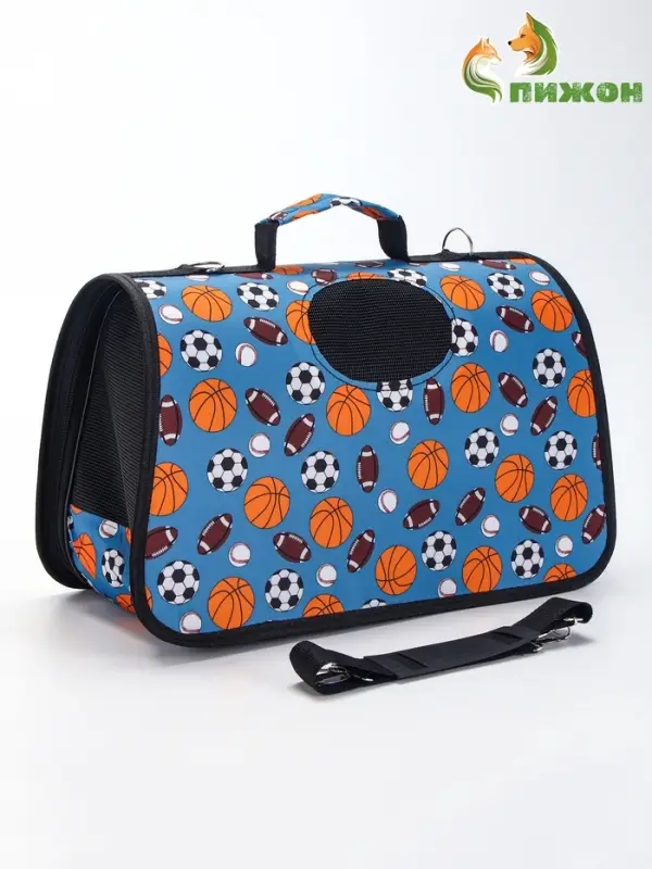 Сумка - переноска для животных &laquo;Спорт&raquo;, размер M, 40&times;21&times;27 см, голубая