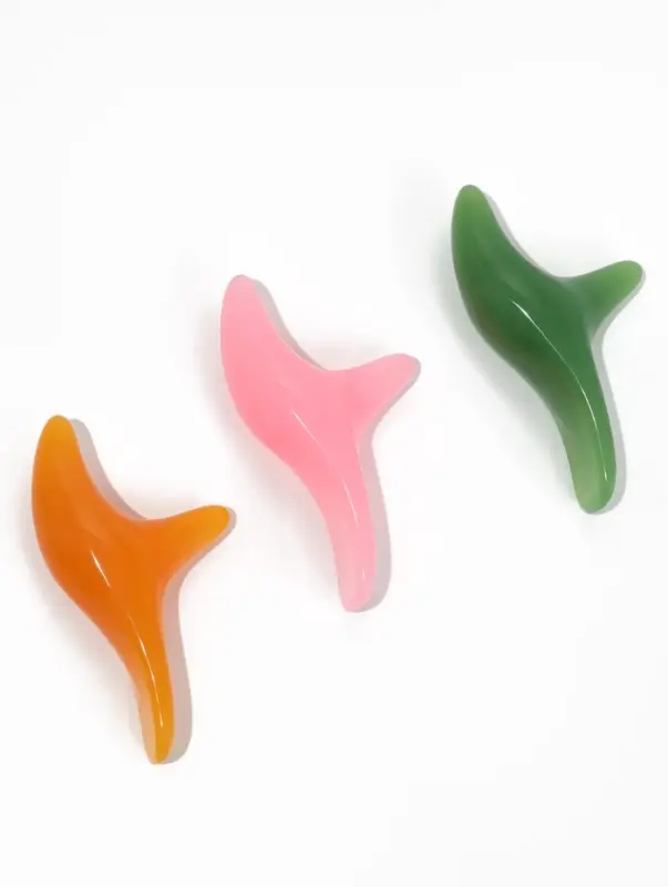 Массажёр гуаша для лица &laquo;Бумеранг&raquo;, 12&times;6&times;3.5 см, МИКС