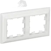 BRITE Рамка 2 поста РУ-2-Бр белый/белый IEK