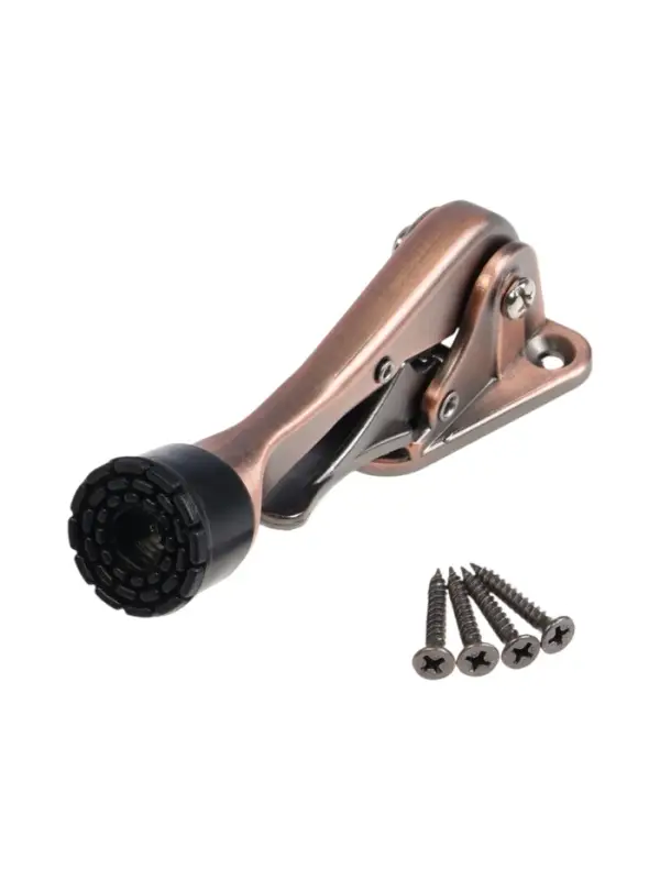 Фиксатор дверной LOCKLAND “козья ножка”, с автоподъемом, цвет медь Фиксатор дверной LOCKLAND “козья ножка”, с автоподъемом, цвет медь