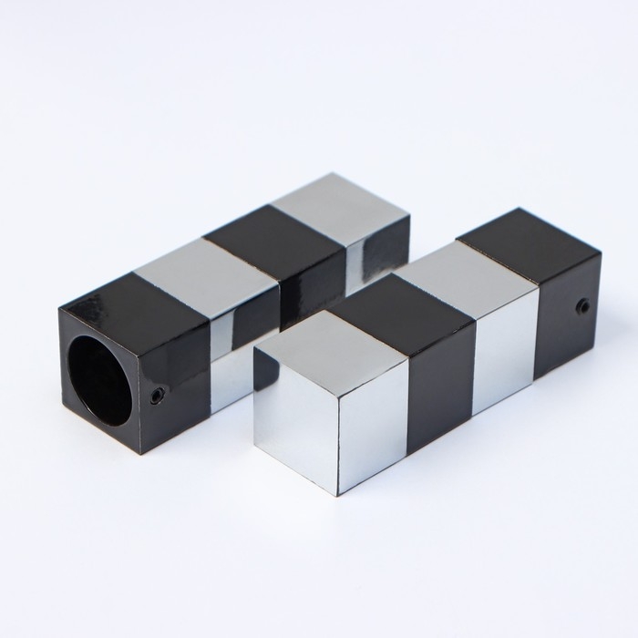 Наконечник на карниз d=19 мм &laquo;Магнум&raquo;, цвет чёрный/хром