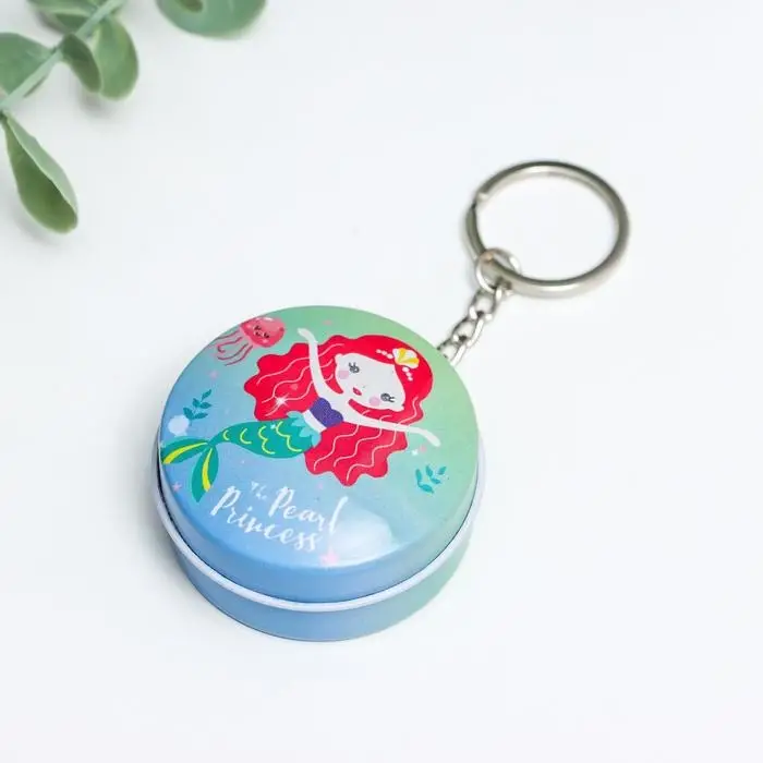 Шкатулка на кольце металл круг Шкатулка на кольце металл круг "Русалочка" МИКС 2,4х4,5х4,5 см