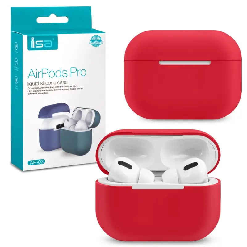 Чехол для AirPods Pro Silicone Case ISA Red