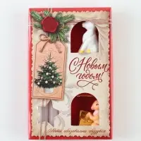 Подарочный набор: свечи 4 шт., елочные игрушки 2 шт. &laquo;С Новым годом!&raquo;