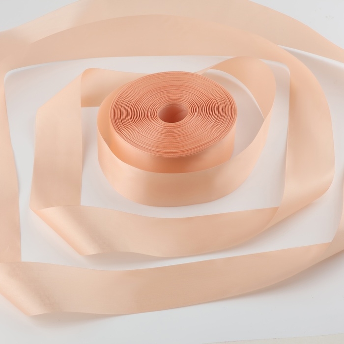 Лента атласная, 50 мм × 100 ± 5 м, цвет пудра Лента атласная, 50 мм × 100 ± 5 м, цвет пудра