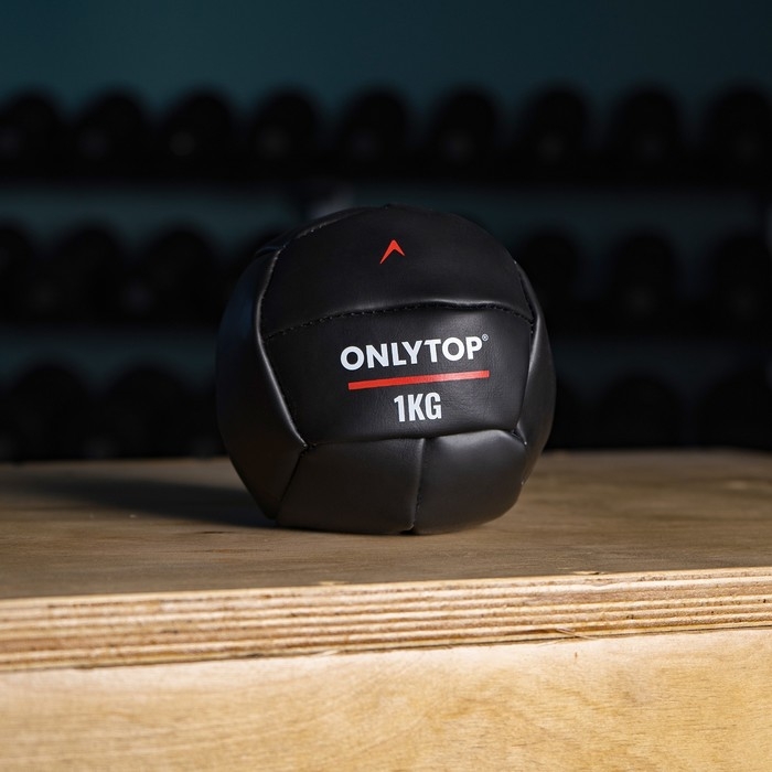 Медицинбол ONLYTOP, 1 кг, d=14 см Медицинбол ONLYTOP, 1 кг, d=14 см