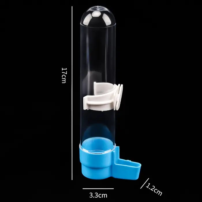 Поилка для птиц 3,3 х 17 см, 120 мл, синяя Поилка для птиц 3,3 х 17 см, 120 мл, синяя