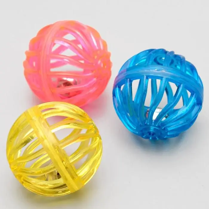 Шарик для кошек с бубенчиком  Шарик для кошек с бубенчиком "Завитушки", 4 см, микс цветов