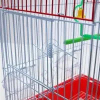Клетка для птиц укомплектованная Bd-1/2q, 30 х 23 х 39 см, красная