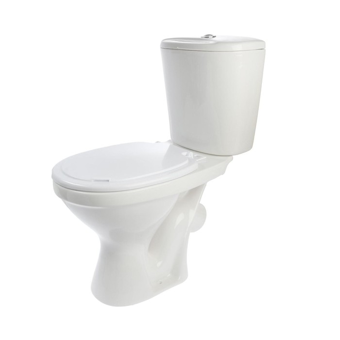 Унитаз компакт ЛЗСФ Унитаз компакт ЛЗСФ "Универсал Стандарт", нижняя подводка, косой выпуск, сиденье, кнопка