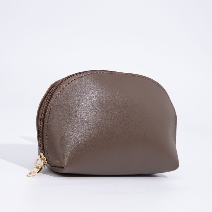 Сумка женская тоут на молнии, цвет коричневый