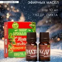 Эфирное масло &laquo;С новым годом! С легким паром!&raquo;, пихта, кедр, набор 2 шт. по 10 мл