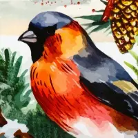 Коробка подарочная новогодняя «Зимняя сказка» 21.5×25.6×11 см