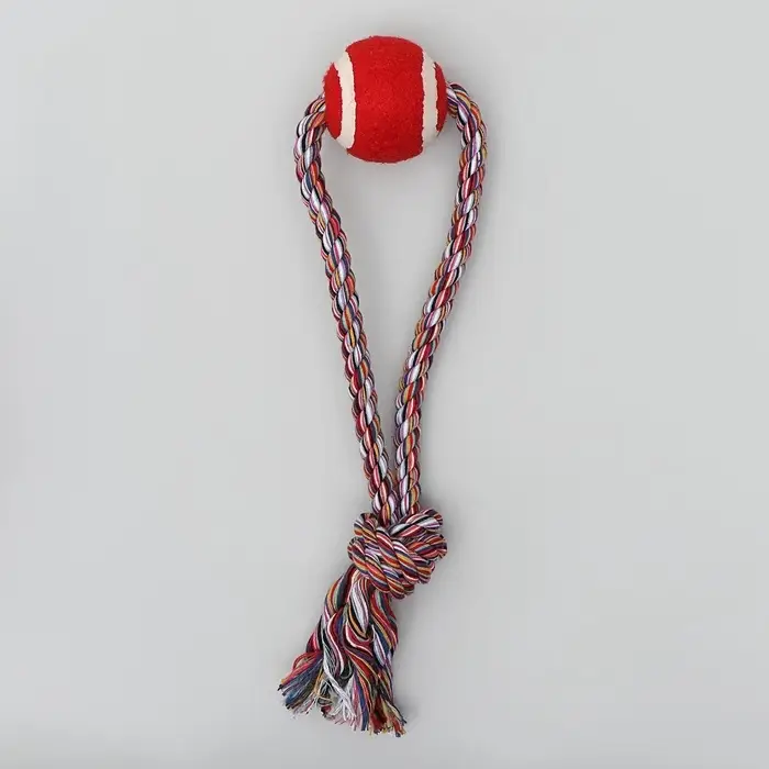 Игрушка канатная &laquo;Вираж&raquo;, с мячом, до 135 г, до 37 см, цвет МИКС