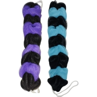 Мочалка для тела Косичка нейлон 80гр 9зв 8128 в ассортименте