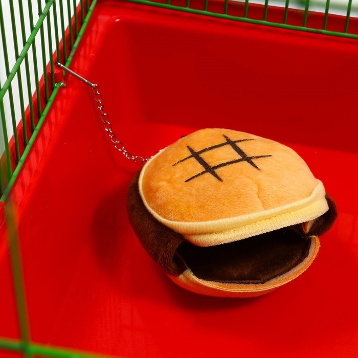 Домик для грызунов  Домик для грызунов "Бургер", 8 х 8 х 6 см