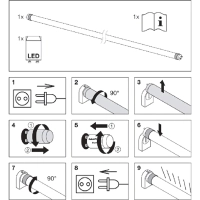 Лампа светодиодная OSRAM ST8B-0.6M 9W/830 230VAC DE 4058075377462