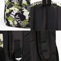 Рюкзак школьный на молнии, с карманами, с принтом, размер 30&times;13&times;42 см, жёлтый/серый