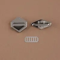 Застёжка для сумки, 3.1×3.1 см, цвет серебряный