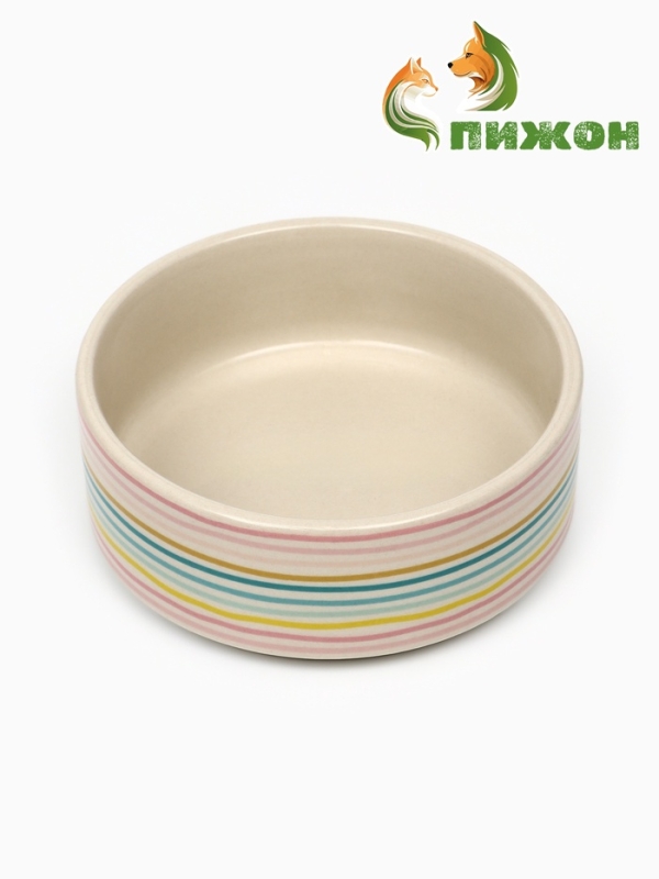 Миска керамическая  Миска керамическая "Разноцветные полоски" 180 мл,  10,5 х 4 см