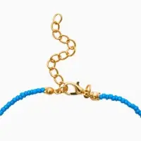 Чокер "Морской мир" жемчуг барочный, цвет голубо-белый в золоте