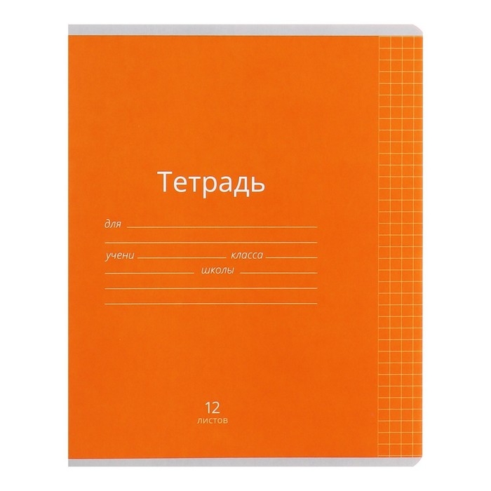 Комплект тетрадей из 10 штук, 12 листов в клетку Calligrata "Однотонная Классика яркая", обложка мелованная бумага, ВД-лак, блок офсет, 5 видов по 2 штуки