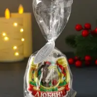 Свеча новогодняя "Подкова. Любви" 6х2,8х6 см