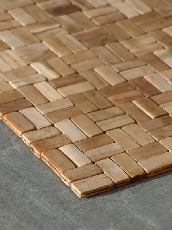 Коврик из тикового дерева, 40х30х0,7 см