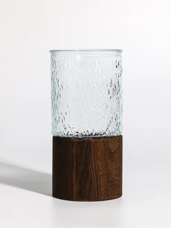 Ваза стекло настольная  Ваза стекло настольная "Лесли" размытость, 20х10 см, прозрачный