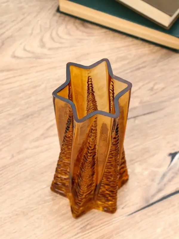 Ваза стекло настольная  Ваза стекло настольная "Флоранс" 25х11х9 см, коричневый