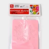 Коврик для айсинга Доляна &laquo;Розы&raquo;, силикон, 37.5&times;8&times;0.1 см, розовый