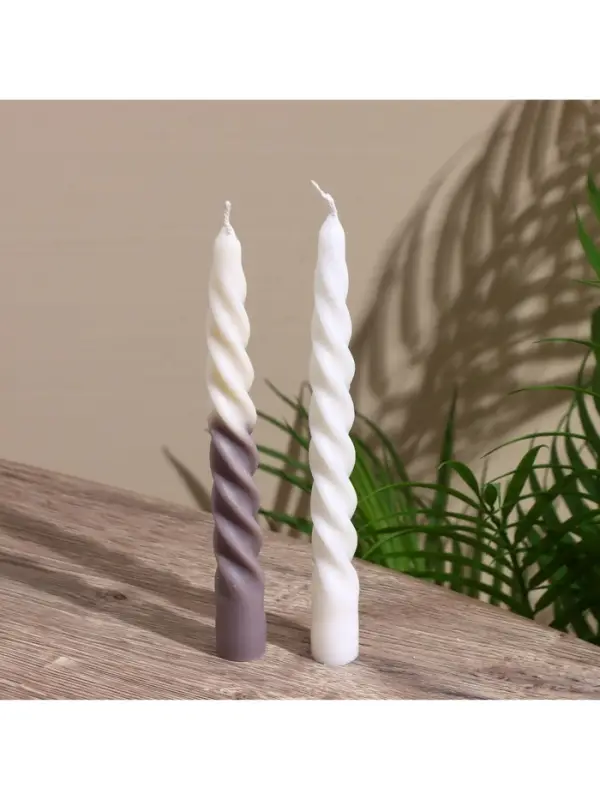 Свеча витая 2,2х2,2х18 см, соевый воск МИКС Свеча витая 2,2х2,2х18 см, соевый воск МИКС