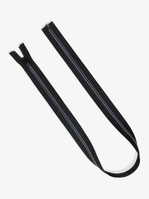 Молния &laquo;Трактор&raquo;, №5, разъёмная, замок автомат, 80 см, чёрная, белая, синяя