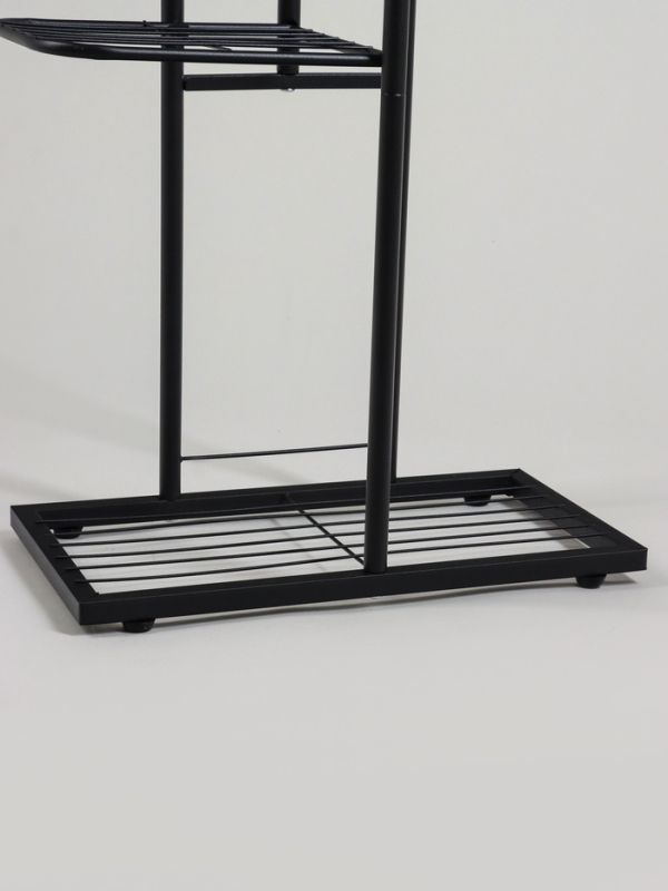Подставка для цветов Greengo, 4 полки, 43 × 22 × 82 см, напольная, металл, чёрная Подставка для цветов Greengo, 4 полки, 43 × 22 × 82 см, напольная, металл, чёрная