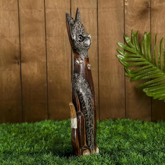 Сувенир «Кошка», 30 см, дерево